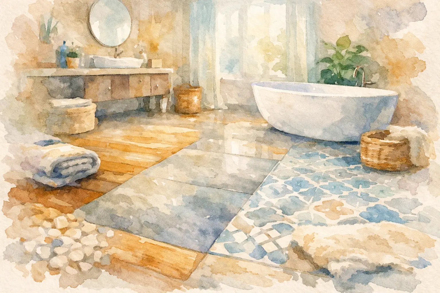 7 Best Bathroom Flooring Options
