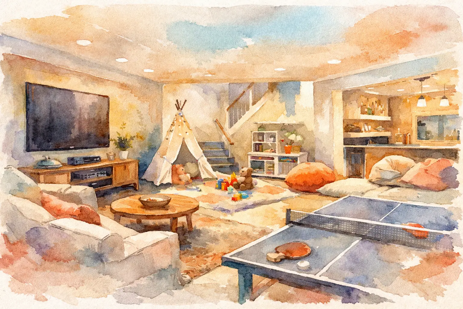 9 Basement Finishing Ideas for Families