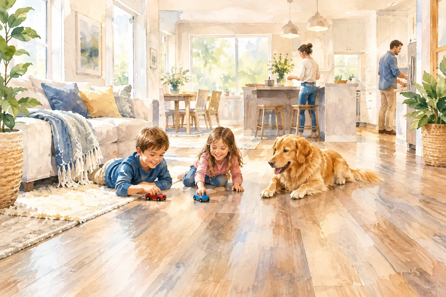 Best Whole House Flooring for Busy Families