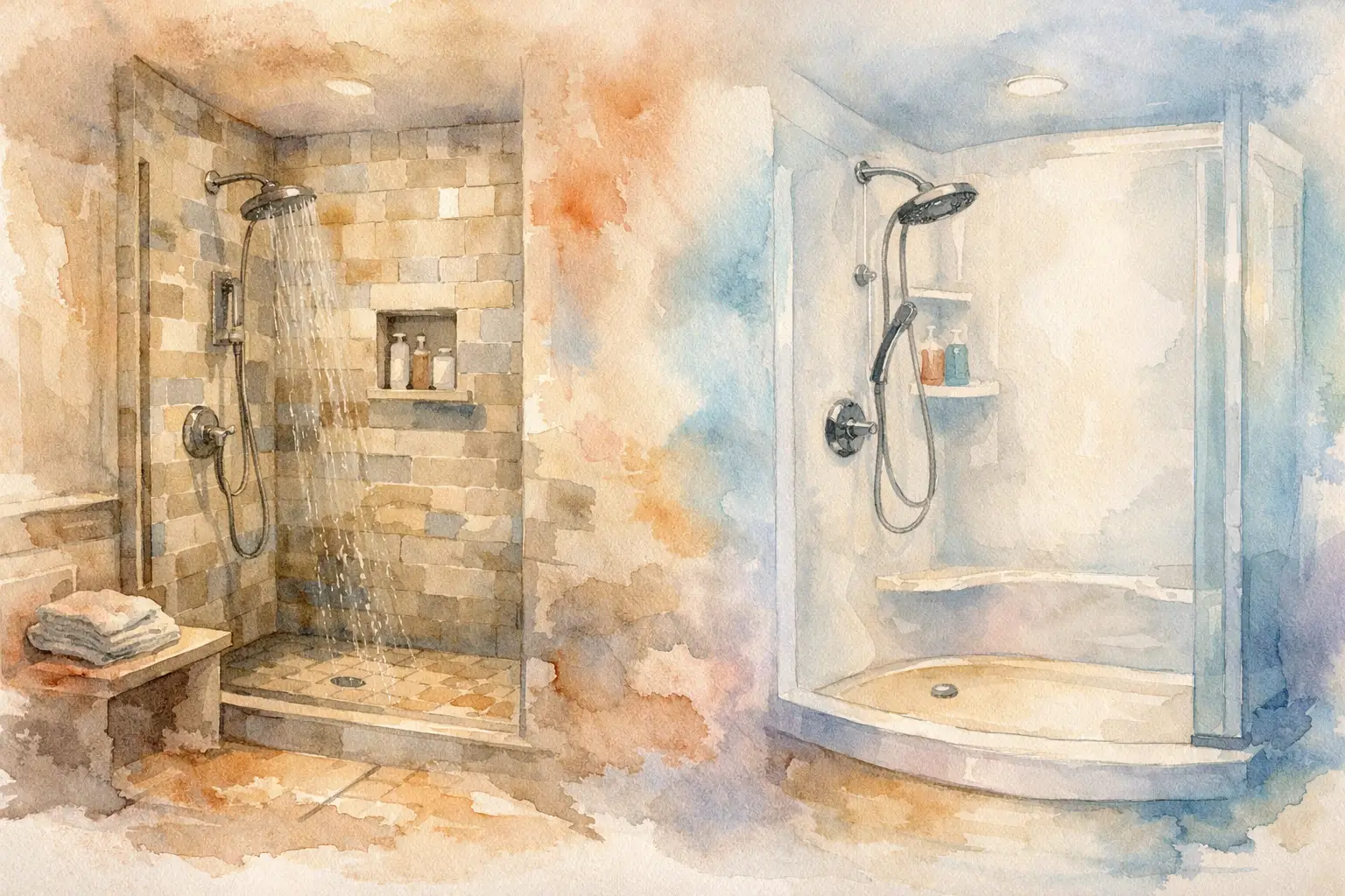 Tile Shower vs Acrylic Surround: Which Fits?